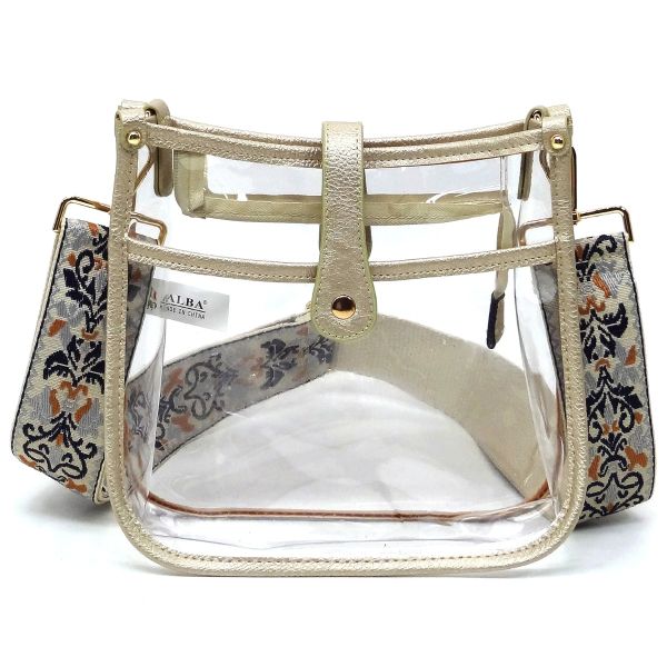 AD770T GD CLEAR CROSSBODY BAG