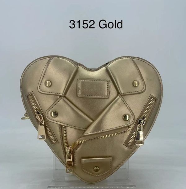 3152 GD  HEART SHAPE CROSS BODY BAG