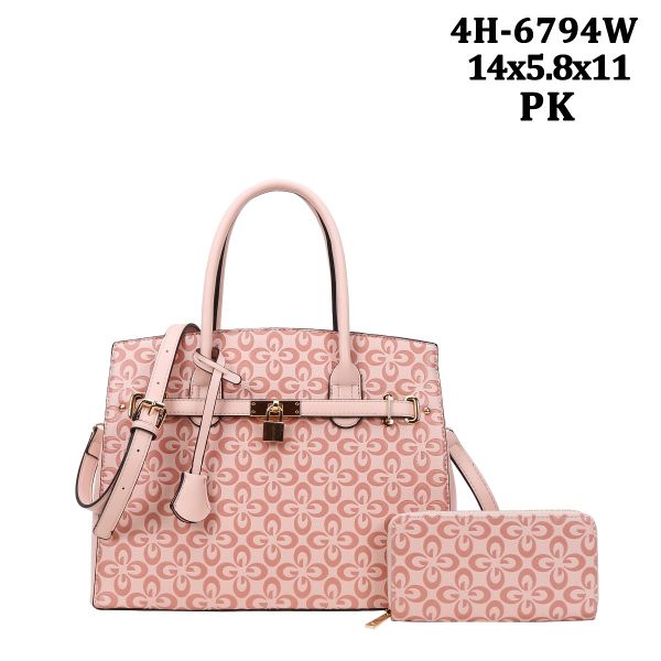 4H-6794W PK DESIGNER FASHION BAG WITH WALLET