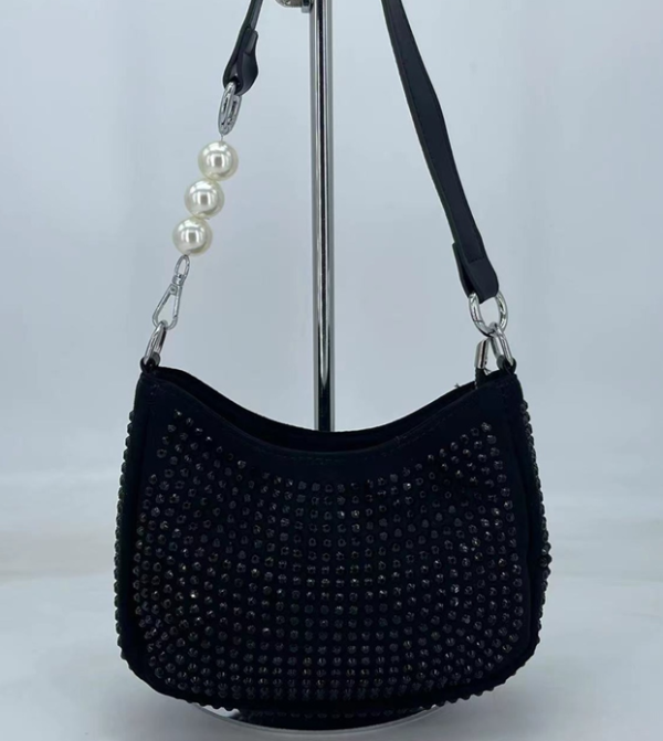 6818 BK BLING EVENING BAG