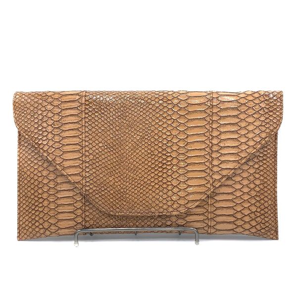 7010NK2 CH SNAKE SKIN CLUCH BAG