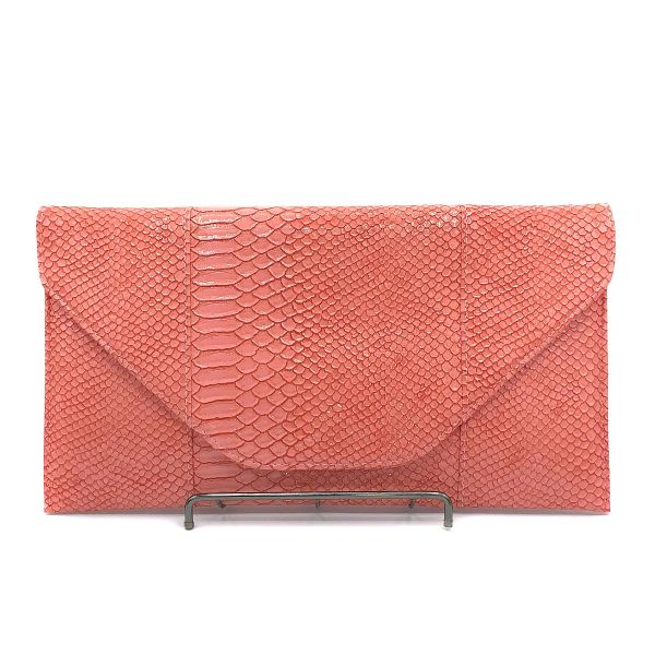 7010SNK2 PK SNAKE SKIN CLUCH BAG