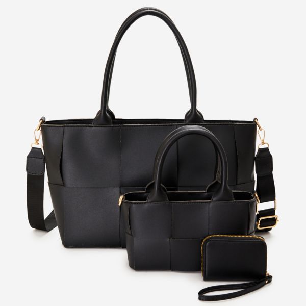 LF24801-T3 BK DESIGNER 2 HANDBAG WITH WALLET