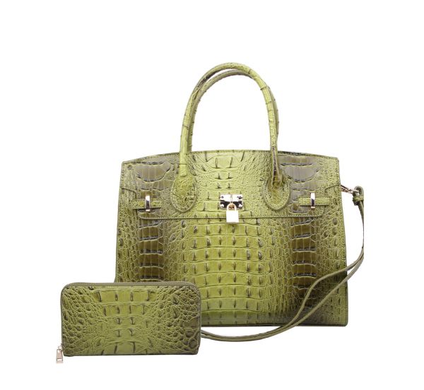 AC1096W GN CROCO WITH WALLET