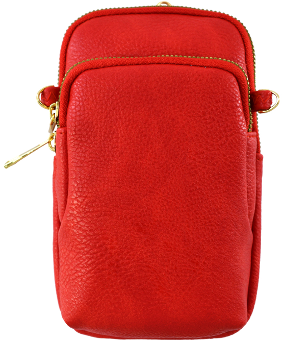 AD720 RD PHONE CASE CROSSBODY BAG