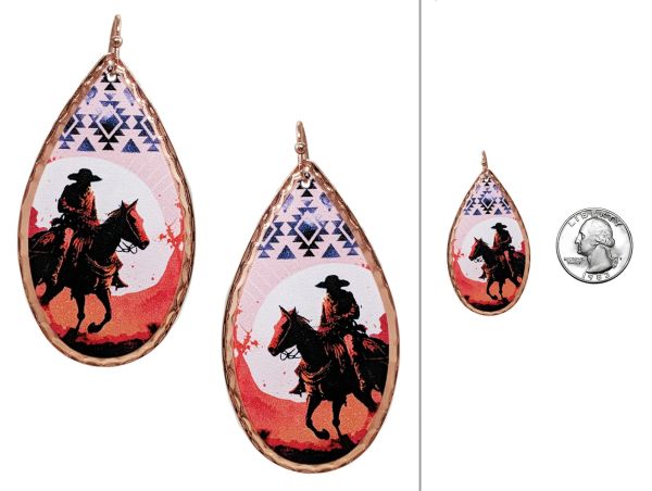 AE6666-COMT WESTERN STAMPING EARRING