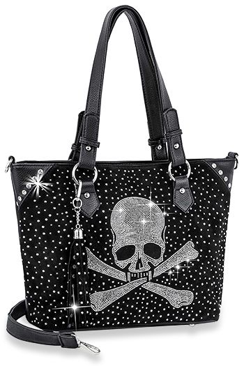 BHD-1583 BK Rhinestone  Handbag