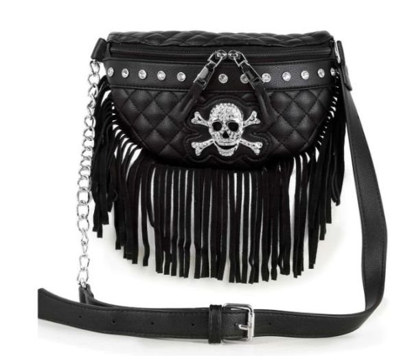 BWD-4001 BK SKULL WAIST BAG