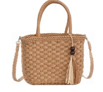 BZ-106 KAHKI STRAW BAG