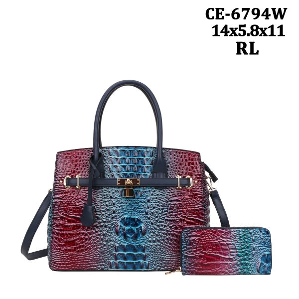 CE-6794W BL RAINBOW CROCO WITH WALLET