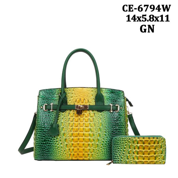 CE-6794W GN1 RAINBOW CROCO WITH WALLET