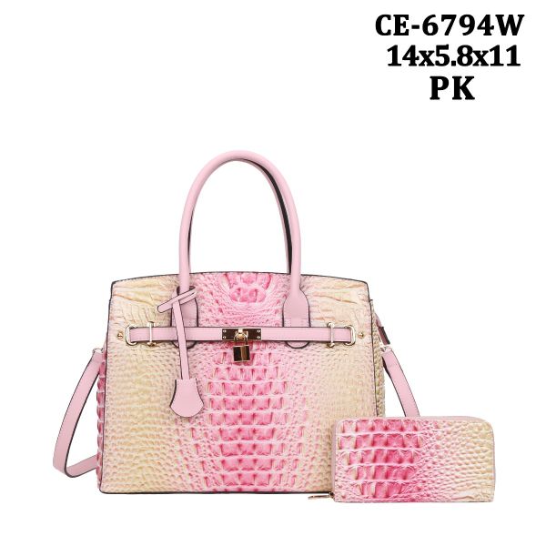 CE-6794W PK RAINBOW CROCO WITH WALLET