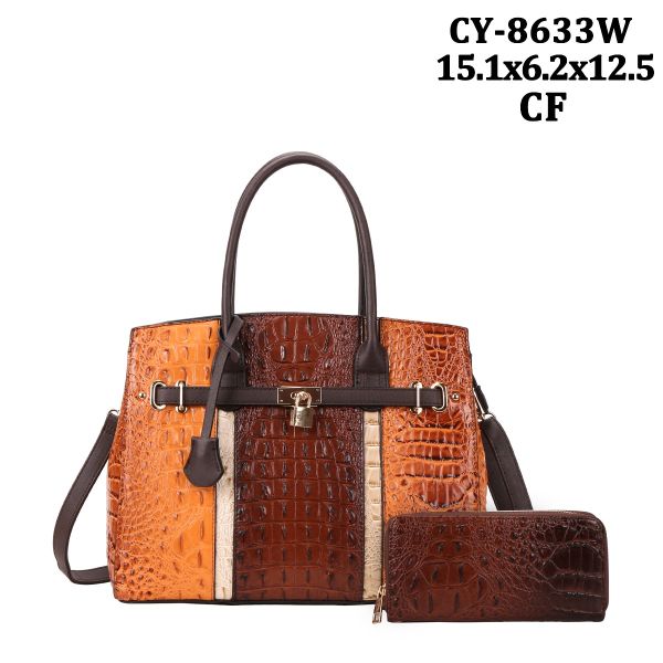 CY-8633W CF CROCO BAG WITH WALLET