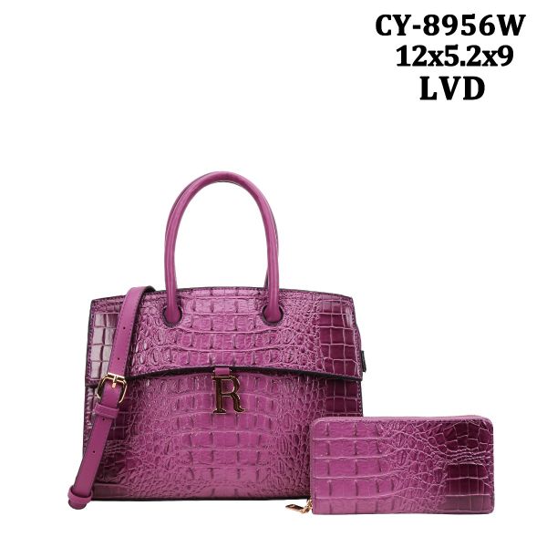 CY-8956W LVD CROCO BAG WITH WALLET