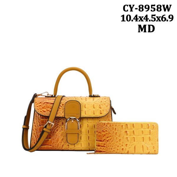 CY-8958W MD CROCO BAG WITH WALLET