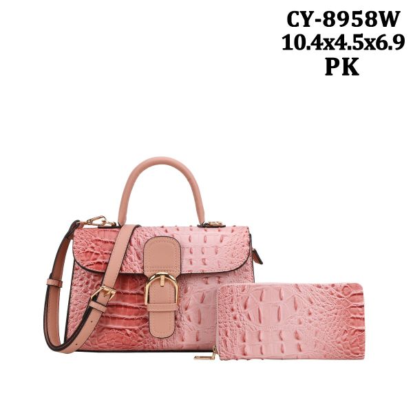 CY-8958W Pp CROCO BAG WITH WALLET