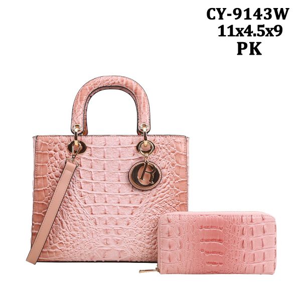 CY-9143W PK CROCO WITH BAG