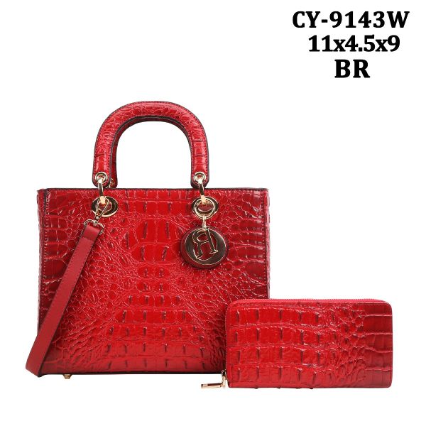 CY-9143W RD CROCO WITH BAG