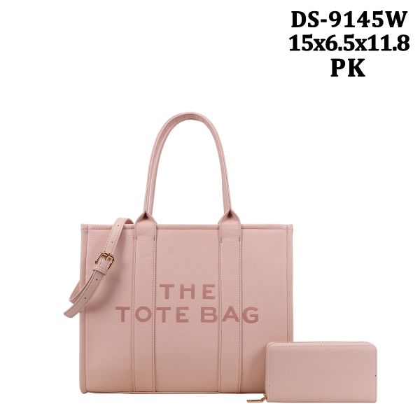 DS-9145W PK DESIGNER TOTE BAG WITH WALLET