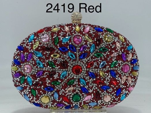 G2419 RD BLING EVENNING BAG