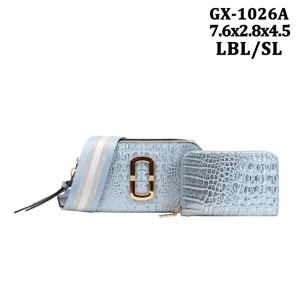 GX-1026A BL/GD DESIGNER CROSSBODY BAG WITH WALLET