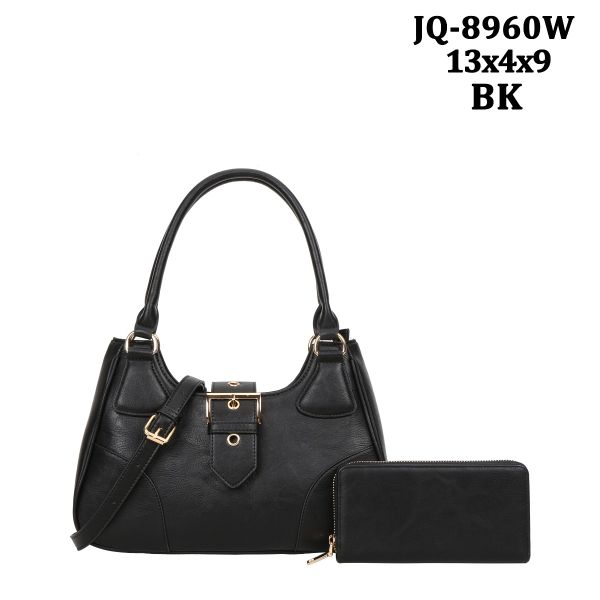 JQ-8960W BK HOBO BAG WITH WALLET