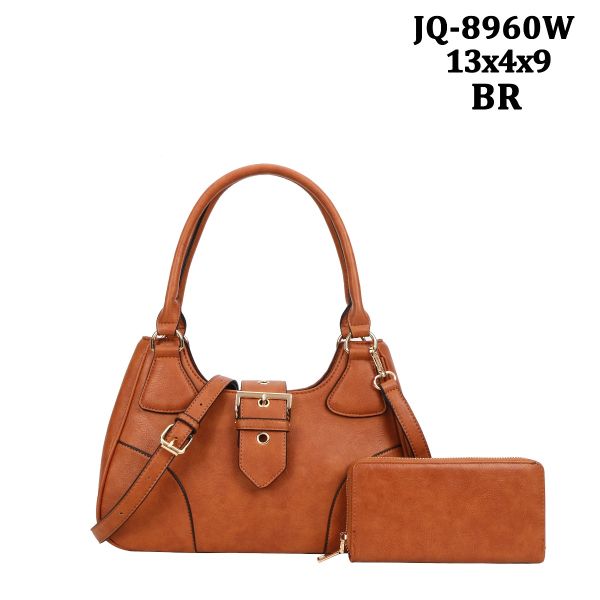 JQ-8960W BR HOBO BAG WITH WALLET