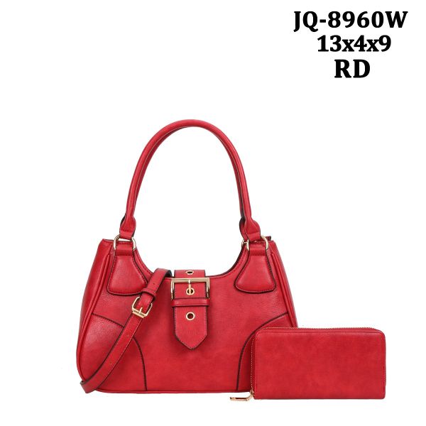 JQ-8960W RD HOBO BAG WITH WALLET