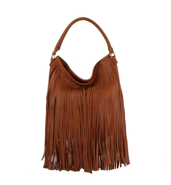 JY-0465 BR FRINAGE HOBO BAG