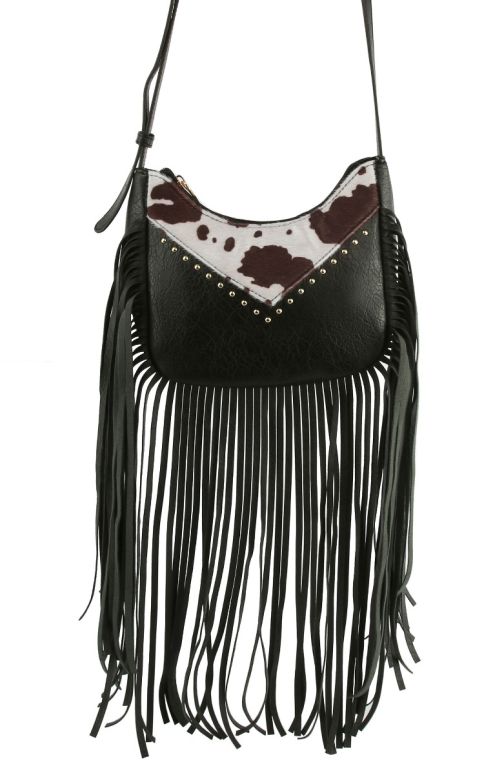 LHU440 BK FRINGE BAG