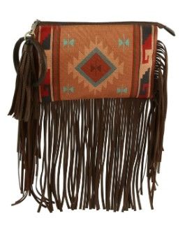 LHU446 BR Aztec Ring Handle CLUCH BAG