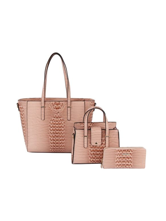 LMD001-Z BS CROCO EMBOSSED DESIGNER 3PC SET