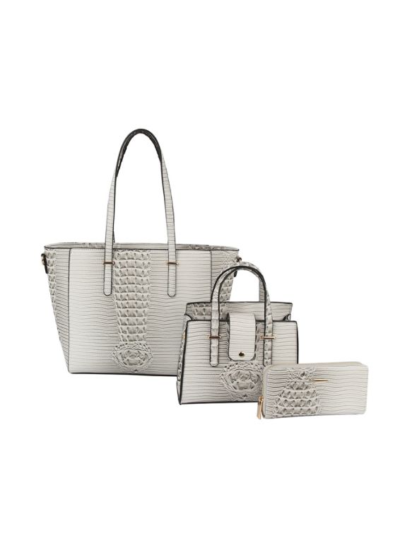 LMD001-Z ST CROCO EMBOSSED DESIGNER 3PC SET