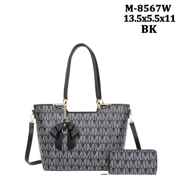 M-8567S BK DESIGNER BAG WITH WALLET