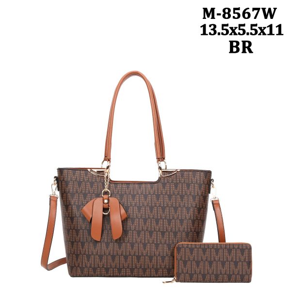 M-8567S BR DESIGNER BAG WITH WALLET