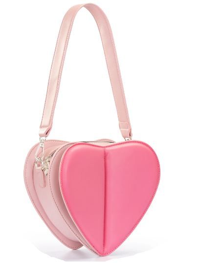 MC-1024 PK Milan Chiva Heart Shaped Mini Clutch/Crossbody Bag