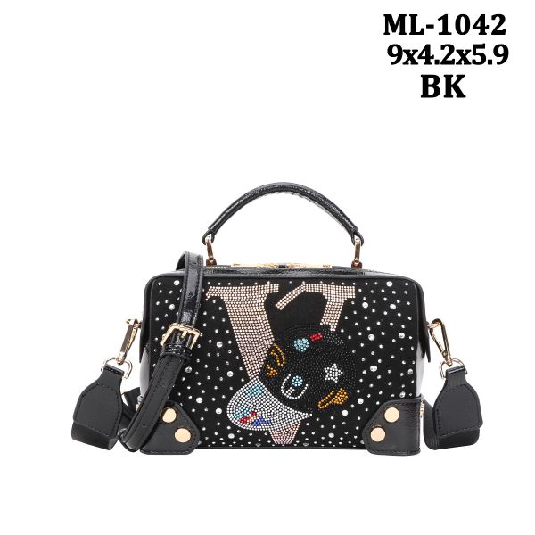 ML-1042 BK BLING CAP BAG