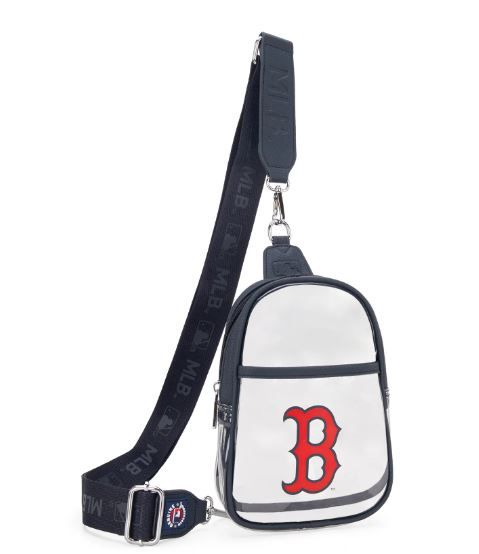 MLB-BB30-001 MLB BL Boston Red Sox Clear Mini Sling Stadium Bag