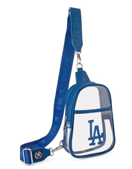 MLB-LA30-001 BL MLB Los Angeles Dodgers Clear Mini Sling Stadium Bag