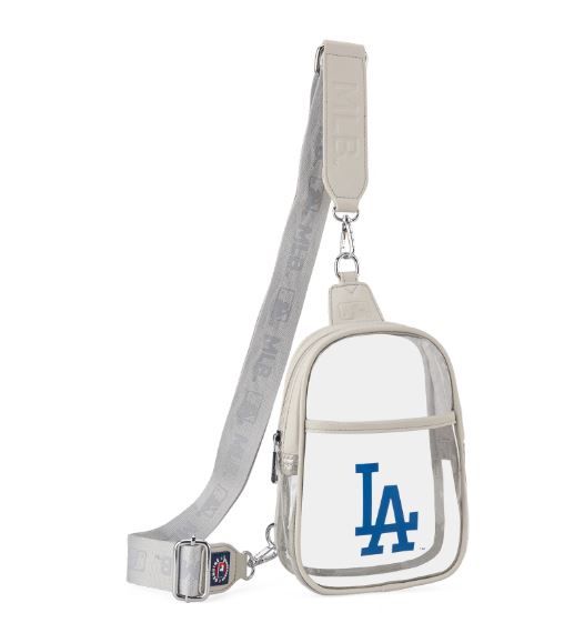 MLB-LA30-001 GY MLB Los Angeles Dodgers Clear Mini Sling Stadium Bag