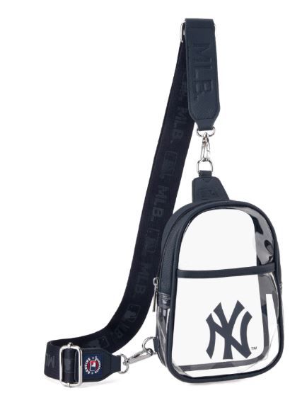 MLB-NY30-001 BL MLB New York Yankees Clear Mini Sling Stadium Bag