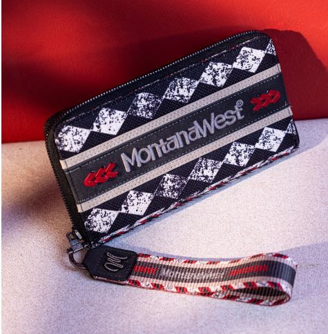 MW01-W006 BK Montana West Boho Ethnic Art Print Wallet