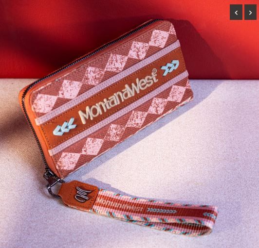 MW01-W006 BR Montana West Boho Ethnic Art Print Wallet