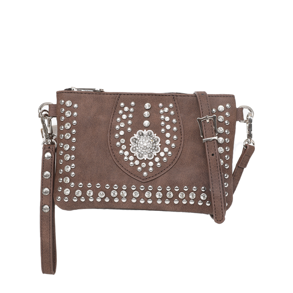 MW1056-181 CF  Montana West Concho Collection Clutch/Crossbody