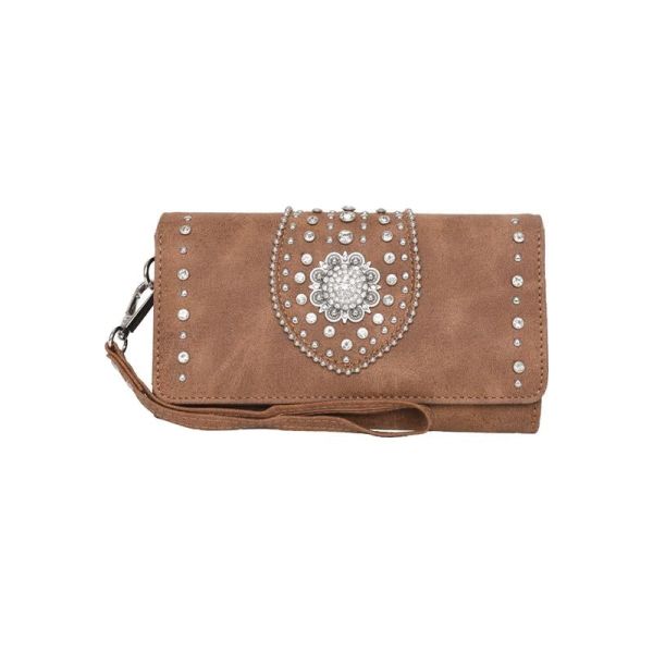 MW1056-W010 BR Montana West Concho Collection Wallet