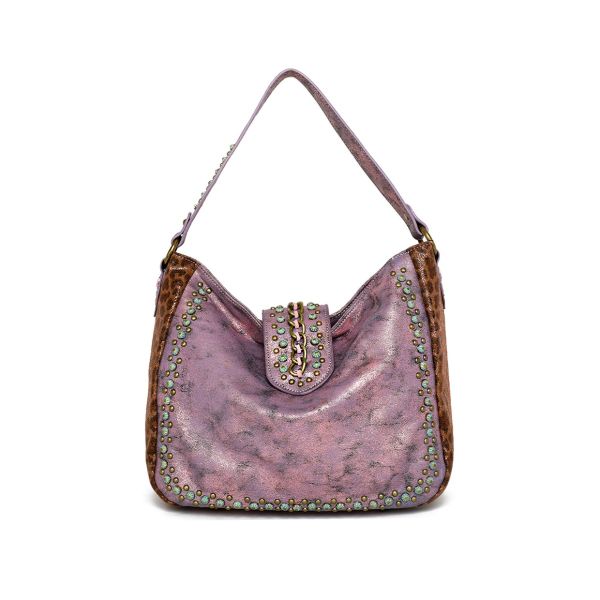 MW1058G-918 PP Montana West Leopard Print Collection Concealed Carry Hobo