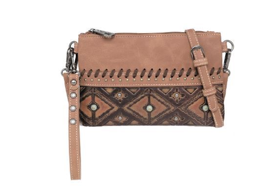 MW1064-181 BR Montana West Aztec Collection Clutch/Crossbody