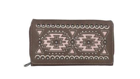 MW1092-W010 CF Montana West Cut Out Aztec Collection Wallet