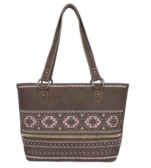 MW1092G-8317 CF Montana West Cut Out Aztec Collection Concealed Carry Tote