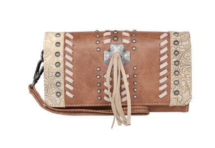 MW1098-W018 BR  Montana West Concho Collection Wallet